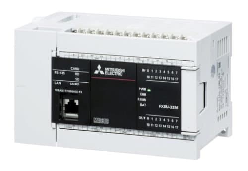 FX5U-32MR/ES – Bộ điều khiển lập trình (PLC) 16I/16O rơle 3A, ETH, nguồn AC Mitsubishi - Hình 1