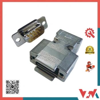 17JE-23090-02(D8A)(-CG) – Bộ vỏ bọc D-sub 9P đực, ốc M2.6 Mitsubishi - Hình 1