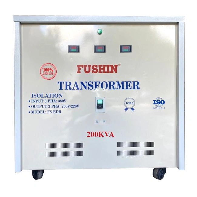 Biến áp Fushin Chứng từ: Hóa đơn VAT Dịch vụ kèm theo: S.IICC3P-200K