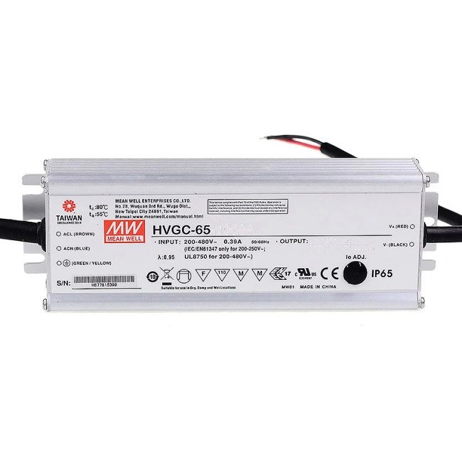 Bộ nguồn LED Meanwell HVGC-65-700AB (65W 9-93V 700mA)
