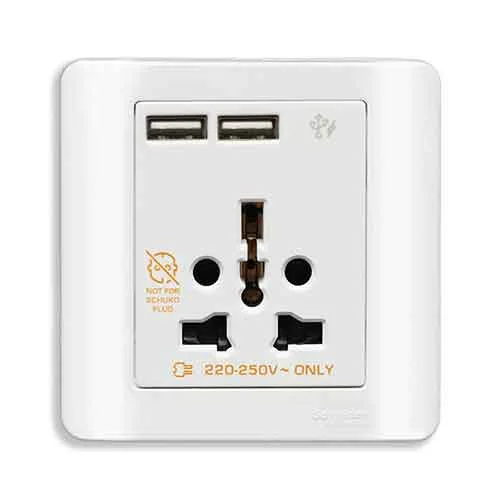Công tắc và ổ cắm Schneider E8442616USB_WE_G19