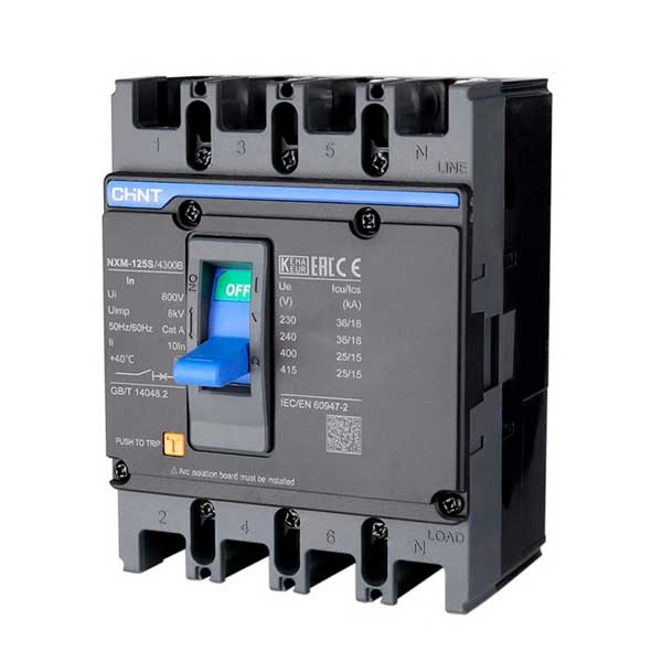 MCCB Chint NXM-125S/4300 100A 25kA 4P