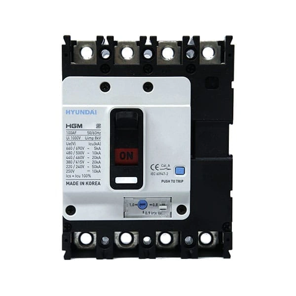 MCCB Hyundai HGM100S-F 4P 100A 20kA