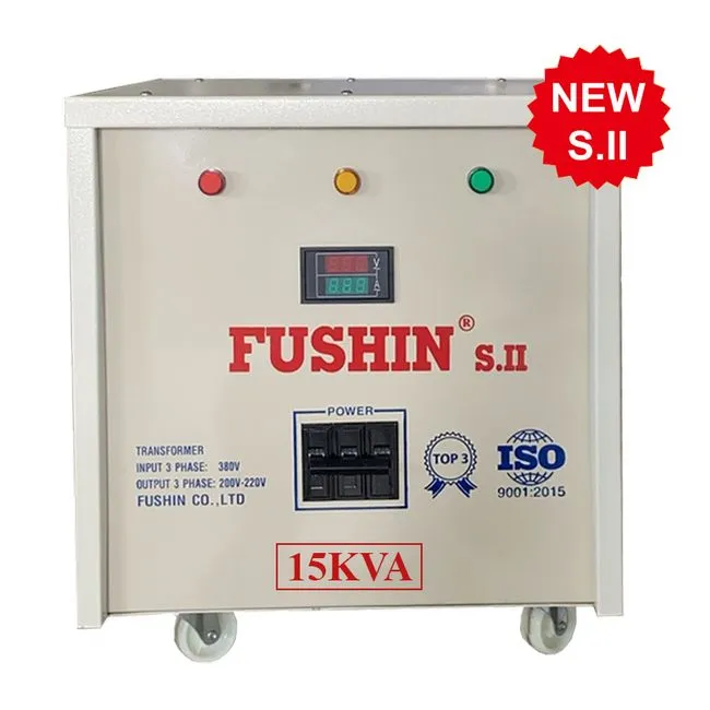Biến áp Fushin Chứng từ: Hóa đơn VAT Dịch vụ kèm theo: S.IICU3P-15K