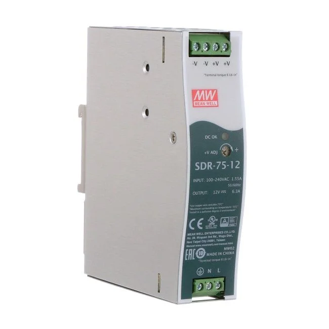 Bộ nguồn Meanwell SDR-75-12 (75W 12V 6.3A)