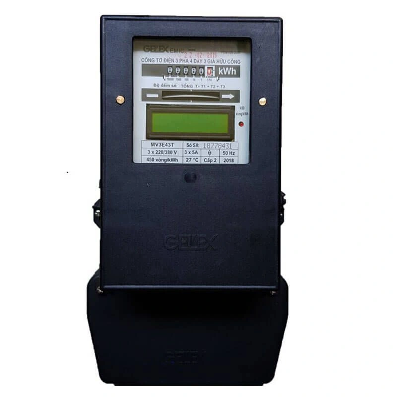 Công tơ điện tử 3 pha 3 giá MV3E43T 5(6)A – CCX 2