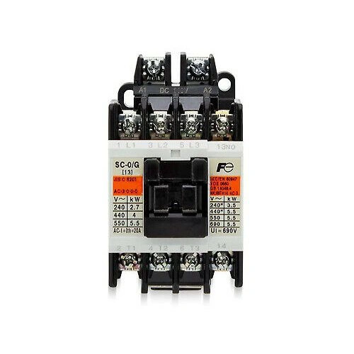 Contactor Fuji SC-0/G 24VDC 12A 5.5kW NO, NC