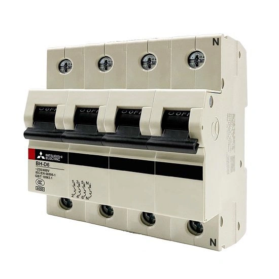 MCB Mitsubishi BH-D6 4P 10A 6kA C N
