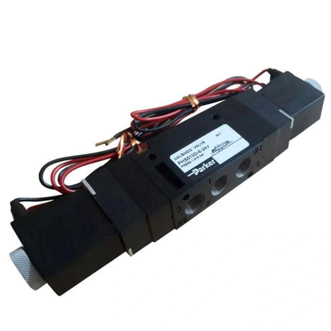 Van điện từ Parker PHS-510D-6-24V 5 cửa 2 vị trí, 2 Coil, Ren 9.6