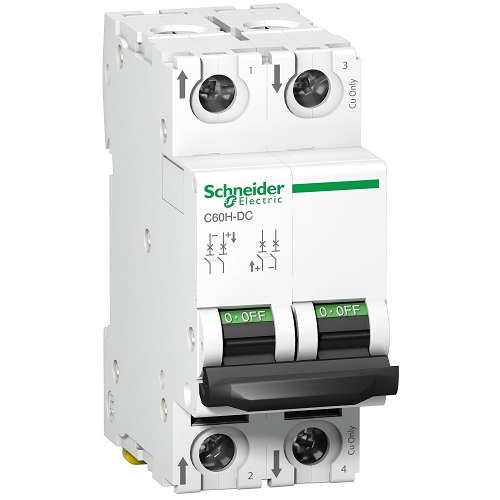 [A9N61521] MCB DC 1A, 500VDC, 2 cực - Schneider