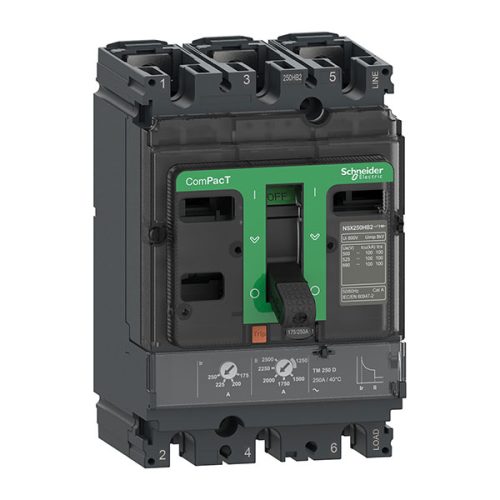 [C25H3TM250] MCCB 250A, 70kA/415VAC, 3 cực, bộ ngắt TMD, series C25H - Schneider