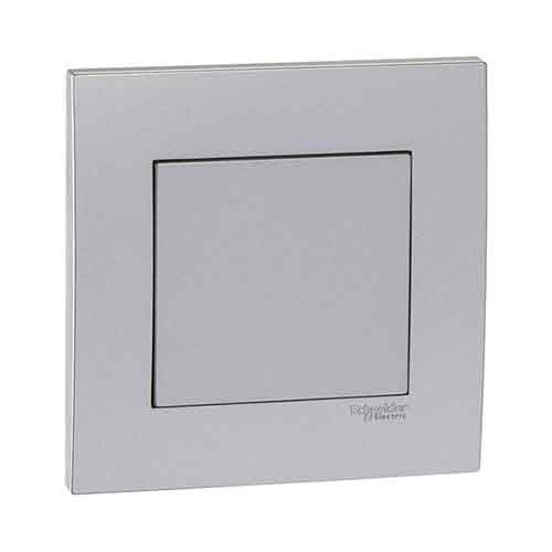 [KB30-AS-G19] Mặt che trơn đơn xám bạc polycarbonate KB30_AS_G19 Schneider