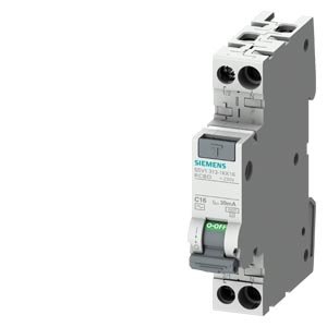 – RCBO 1P+N C16 30mA 4.5kA AC Siemens