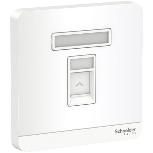 Ổ cắm điện thoại đơn màu trắng E8331RJS4_WE_G19 Schneider