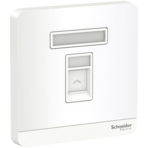 Ổ cắm điện thoại đơn màu trắng Schneider