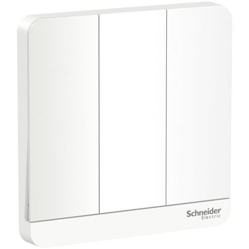 Mặt cho 3 công tắc có đèn LED AvatarON E8333_WE_G19 Schneider