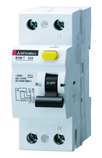 BVW-T 2P 63A 30mA – CB chống rò 2 cực 63A 30mA AC Mitsubishi