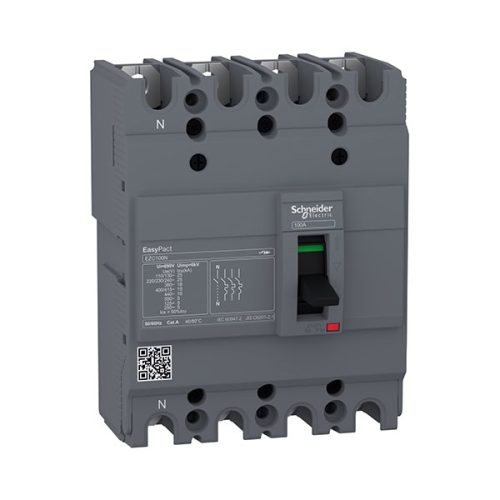 Cầu dao tự động EZC100N, 100A, 690VAC, 50/60Hz Schneider