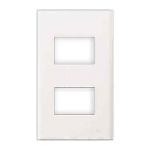 [WEV68020MW] Mặt cho 2 thiết bị màu trắng ánh kim, WEV68020MW Panasonic