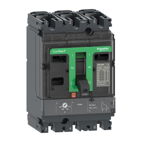 [C16H3TM125] MCCB 3 cực 125A 70kA/415VAC bộ ngắt TMD Schneider