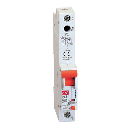 [RKS-1P-N-6A] CB chống giật RCBO 1P+N 6A 10kA 30mA LS