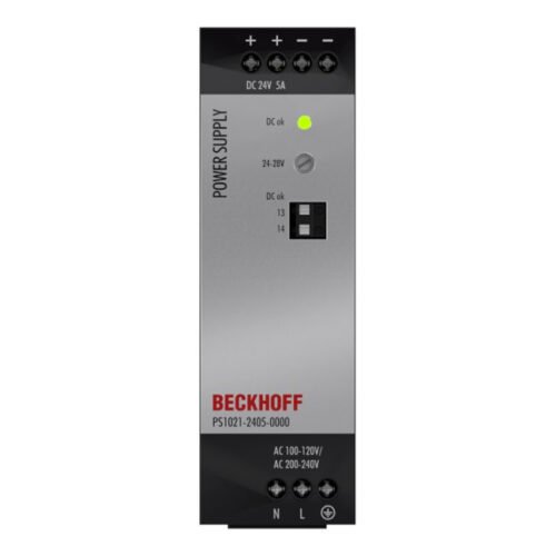 [PS1021-2405-0000] Bộ nguồn PS1000; output: 24 V DC, 5 A; input: AC 100…120/200…240 V, 1-phase - Beckhoff