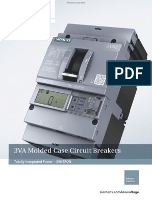 MCCB Siemens 3VA1  4-pole, Icu=25 kA,  In = 2A - 160A
