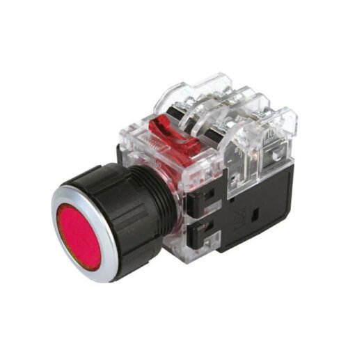 [MRX-NA1D0R] Nút nhấn giữ 25mm Đỏ 12-24V (12V, 24V) - Hanyoung