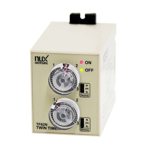 [TF62N-E-30D] Twin Bộ định thời (30s/ 30m/ 30h) (Analog Timer, Đế 8 chân - 220V, 24V - 58x84mm) - Hanyoung
