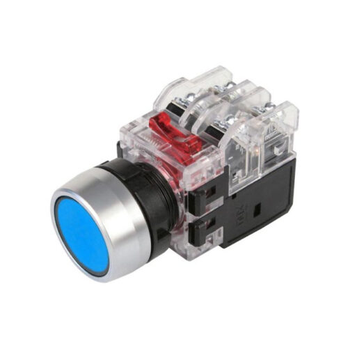 [MRX-RA1A0A] Nút nhấn giữ 22mm đèn Xanh dương 110-220V (110V, 220V) - Hanyoung
