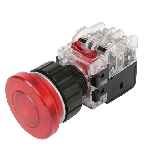 [MRA-KM1A0G] Công tắc dừng khẩn Đèn Xanh lá 110-220V 25mm (110V, 220V) - Hanyoung