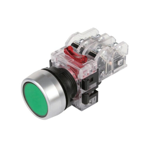 Nút nhấn nhả 22mm 1NO+1NC màu Xanh lá - Hanyoung