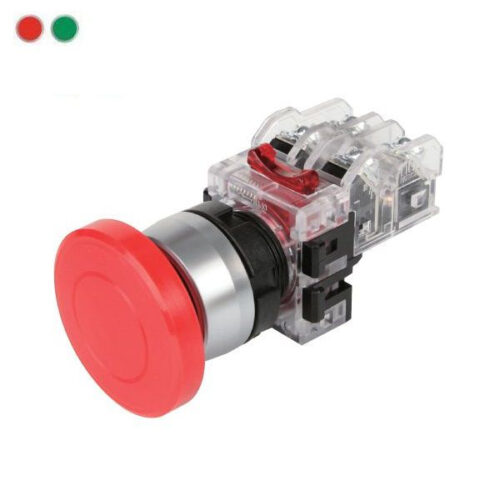 [MRE-RM1R] Nút nhấn dù 22mm 1NO+1NC Màu Đỏ - Hanyoung