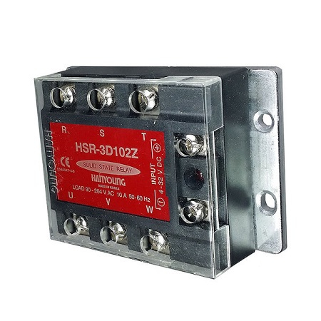 Rơ le bán dẫn HSR-3D102Z 10A 3 Pha - Hanyoung