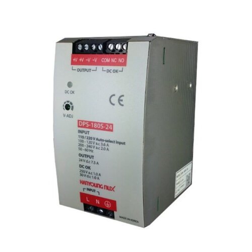 Bộ nguồn 180W 24VDC gắn thanh ray Hanyoung