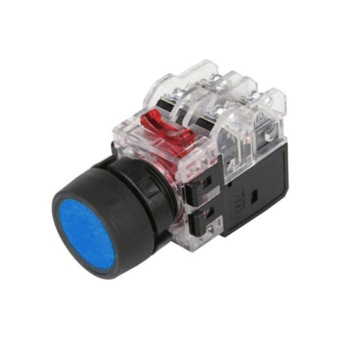 [MRX-TM1A3A] Nút nhấn nhả 22mm đèn Xanh dương 380V - Hanyoung