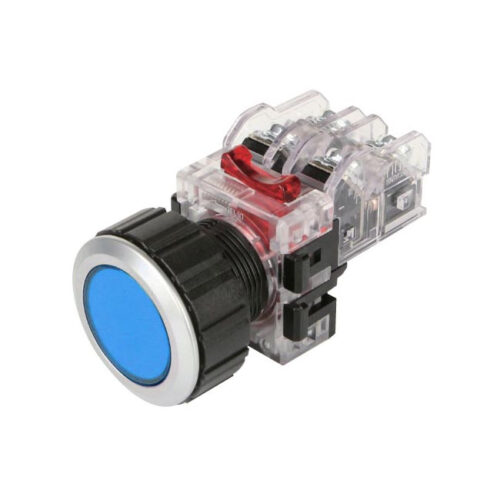 Nút nhấn giữ 25mm 2NO+2NC màu Xanh dương MRF Hanyoung