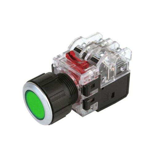 [MRX-NA1A3G] Nút nhấn giữ 25mm đèn Xanh lá 380V - Hanyoung