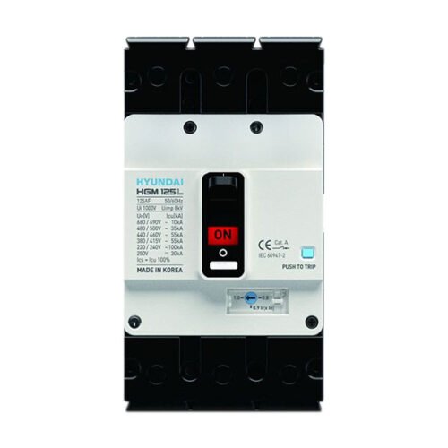 HGM125L-F 3P 50A – Aptomat khối (MCCB) 3P 50A 55kA 125AF 50/60Hz Hyundai