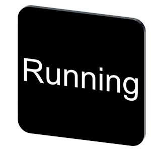 Tấm nhãn ghi chữ "Running" 22x22mm 3SU1900 Siemens