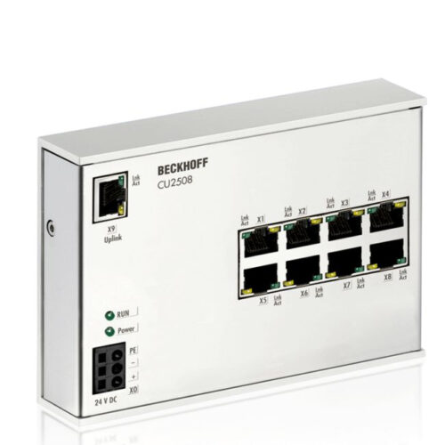Bộ nhân cổng 8-port Ethernet 24 V DC RJ45 Beckhoff CU2508