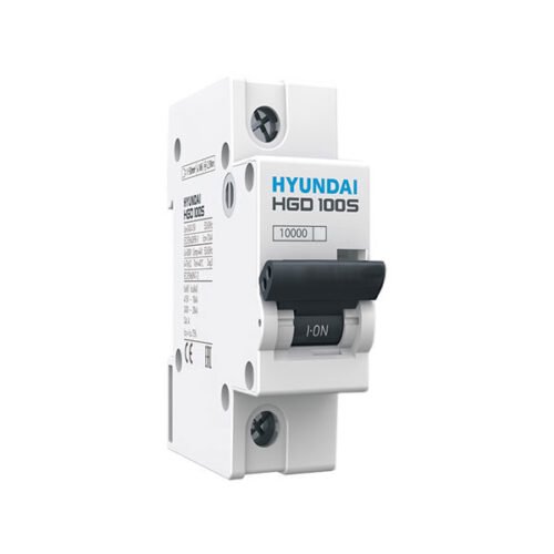 HGD100S 1P 80A – Aptomat (MCB) 1P 80A 10kA 100AF 415V 5kV Hyundai