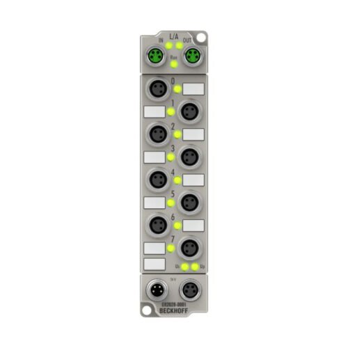 EtherCAT Box, 8-channel digital output, 24 V DC, 2 A, M8, zinc die-cast - Beckhoff