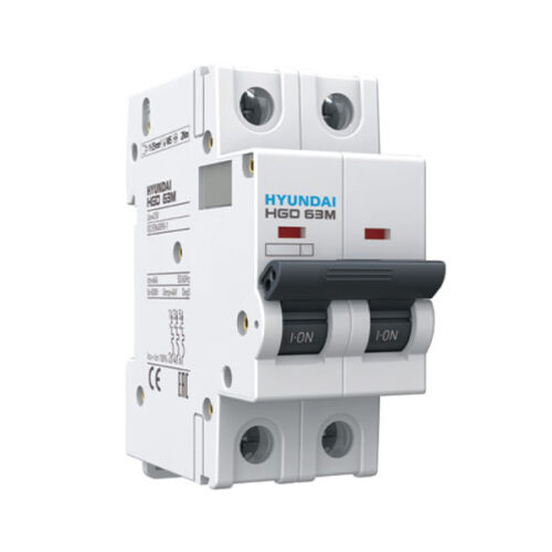 [HGD63M-2P-16A] Cầu dao MCB 2P 16A 6kA Hyundai