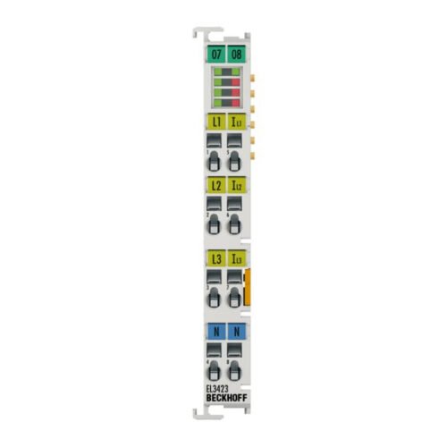 EtherCAT Terminal, 3-channel analog input, power measurement, 480 V AC/DC, 1 A, 24 bit - Beckhoff