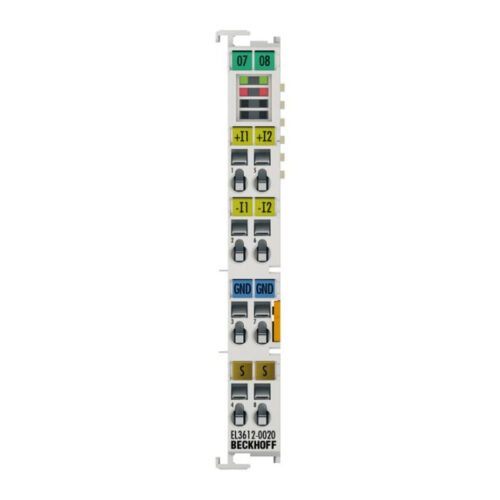 EtherCAT Terminal, 2-channel analog input, current, 0…20 mA, 24 bit, high-precision, factory calibrated - Beckhoff