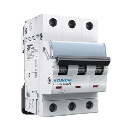 HGD63N 3P 6A – Cầu dao dạng tép Aptomat (MCB) 3P 6A 6kA Hyundai