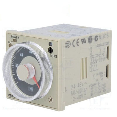 Timer Analog H3CR-H8L, AC200-240V, đế 8 chân Omron