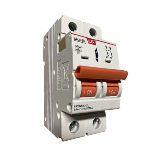 [BKJ63N-2P-63A] Cầu dao tự động MCB 2 cực, 63A, 6kA BKJ63N LS