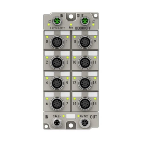 EtherCAT Box, 16-channel digital combi, 24 V DC, 10 µs, 0.5 A, M12, zinc die-cast - Beckhoff